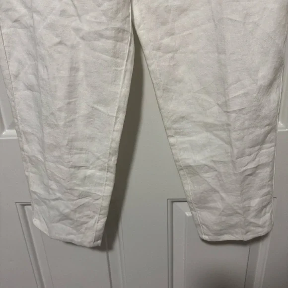 Poetry 100% Linen White Pants Women’s Size US 12